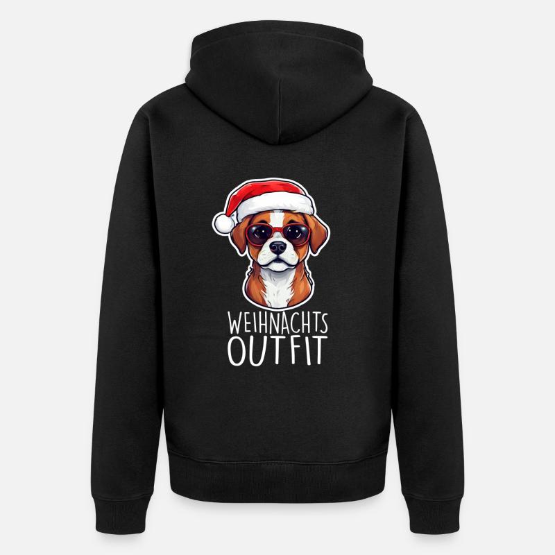 Chien de Noël - Veste à capuche bio Premium Unisexe - noir