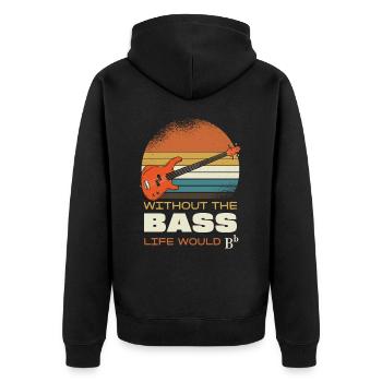 Sans basse, la vie serait B - Veste à capuche bio Premium Unisexe - noir - Dos - Nico (187cm)