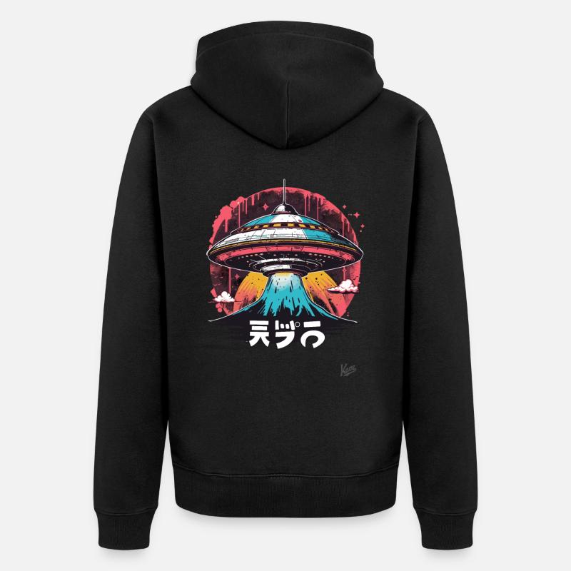 Vaisseau-Mère de l’Espace-Funk - Veste à capuche bio Premium Unisexe - noir