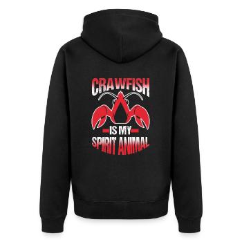 Crayfish is a spirit animal - Unisex Premium Organic Zip Hoodie - black - Back - Nico (187cm)