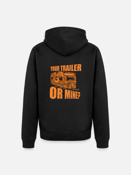 Ihr Anhänger Oder Meiner - Unisex Premium Bio Zip Hoodie - Schwarz