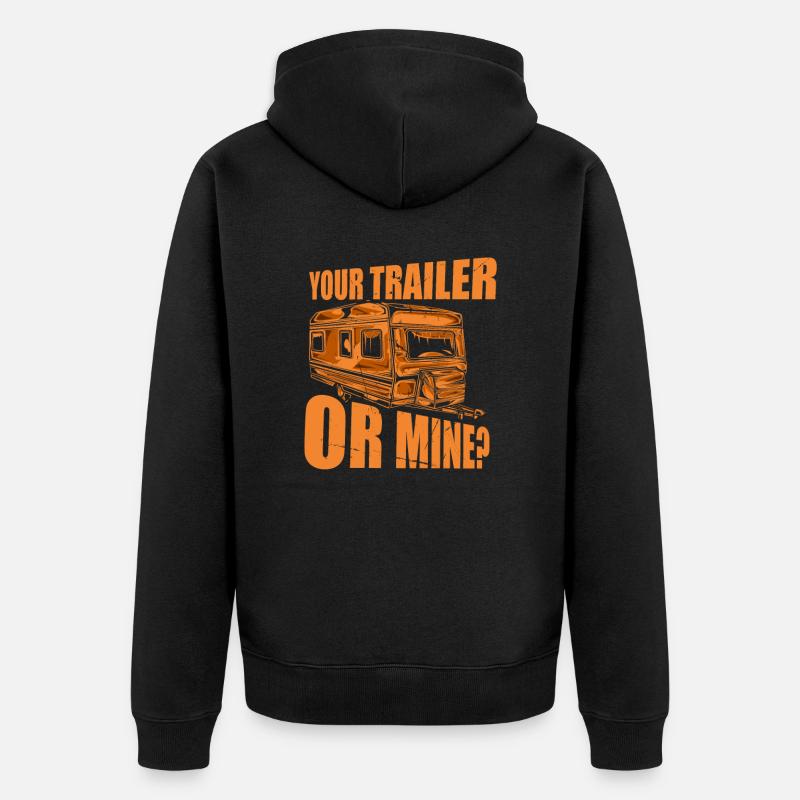 Ihr Anhänger Oder Meiner - Unisex Premium Bio Zip Hoodie - Schwarz