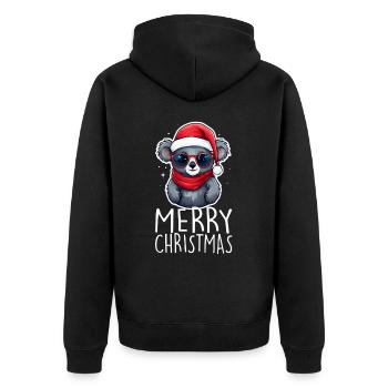 Père Noël Koala - Veste à capuche bio Premium Unisexe - noir - Dos - Nico (187cm)