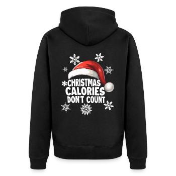Les calories de Noël ne comptent pas - Veste à capuche bio Premium Unisexe - noir - Dos - Nico (187cm)