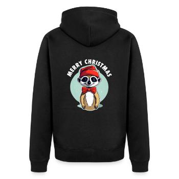 Suricate Noël - Veste à capuche bio Premium Unisexe - noir - Dos - Nico (187cm)