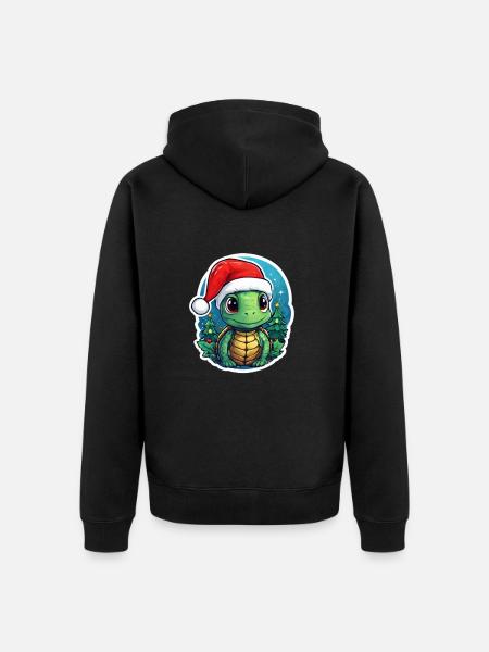 Turtle - Unisex Premium Organic Zip Hoodie - black