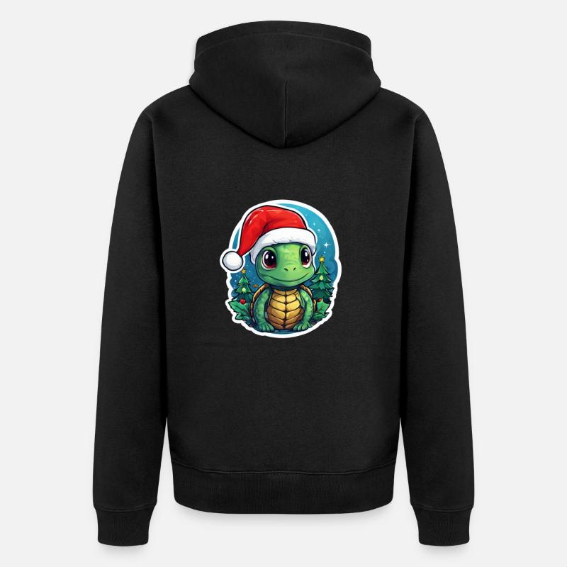 Tortue - Veste à capuche bio Premium Unisexe - noir