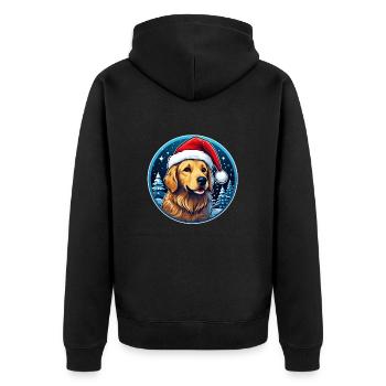 Golden Retriever Chien Noël - Veste à capuche bio Premium Unisexe - noir - Dos - Nico (187cm)
