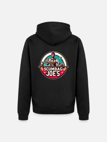 Scumbag Joe's Bar & Pub - Unisex Premium Organic Zip Hoodie - black