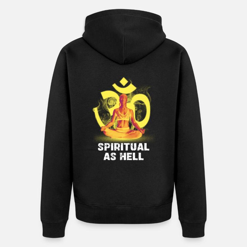 Spiritualité : Om Meditation Art - Veste à capuche bio Premium Unisexe - noir