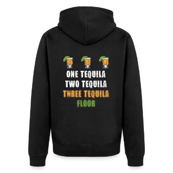 Une tequila Deux Tequila Trois Tequila Sol - Veste à capuche bio Premium Unisexe - noir - Dos - Nico (187cm)