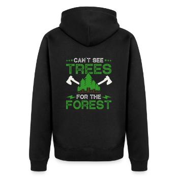 Vous ne pouvez pas voir la forêt pour les arbres - Veste à capuche bio Premium Unisexe - noir - Dos - Nico (187cm)