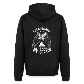 Chuchoteur à la tronçonneuse - Veste à capuche bio Premium Unisexe - noir - Dos - Nico (187cm)