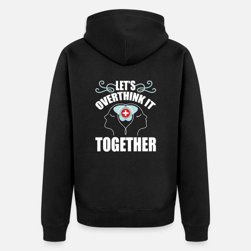 Réfléchissons ensemble - Veste à capuche bio Premium Unisexe - noir