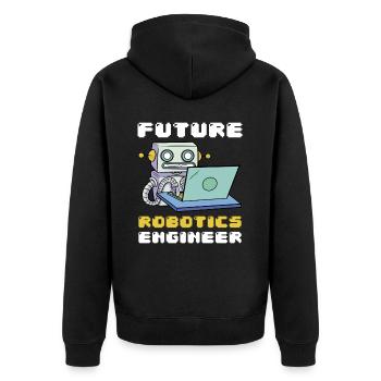 Futur ingénieur en robotique robot portable - Veste à capuche bio Premium Unisexe - noir - Dos - Nico (187cm)