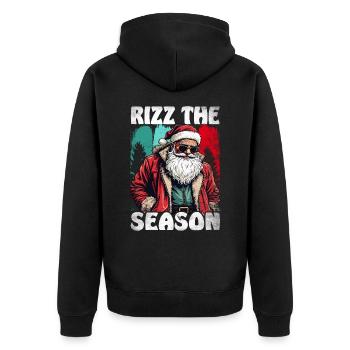 Rizz La saison Drôle Père Noël Noël - Veste à capuche bio Premium Unisexe - noir - Dos - Nico (187cm)