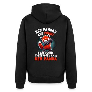 Panda roux, Panda roux, Panda ours, Dabbing - Veste à capuche bio Premium Unisexe - noir - Dos - Nico (187cm)