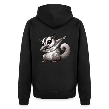Kurzkopfgleitbeutler, Sugar Glider, Dabbing - Unisex Premium Organic Zip Hoodie - black - Back - Nico (187cm)