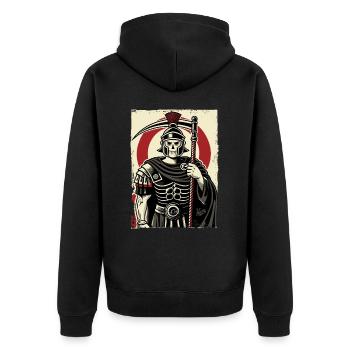 Centurion romain de la Faucheuse - Veste à capuche bio Premium Unisexe - noir - Dos - Nico (187cm)