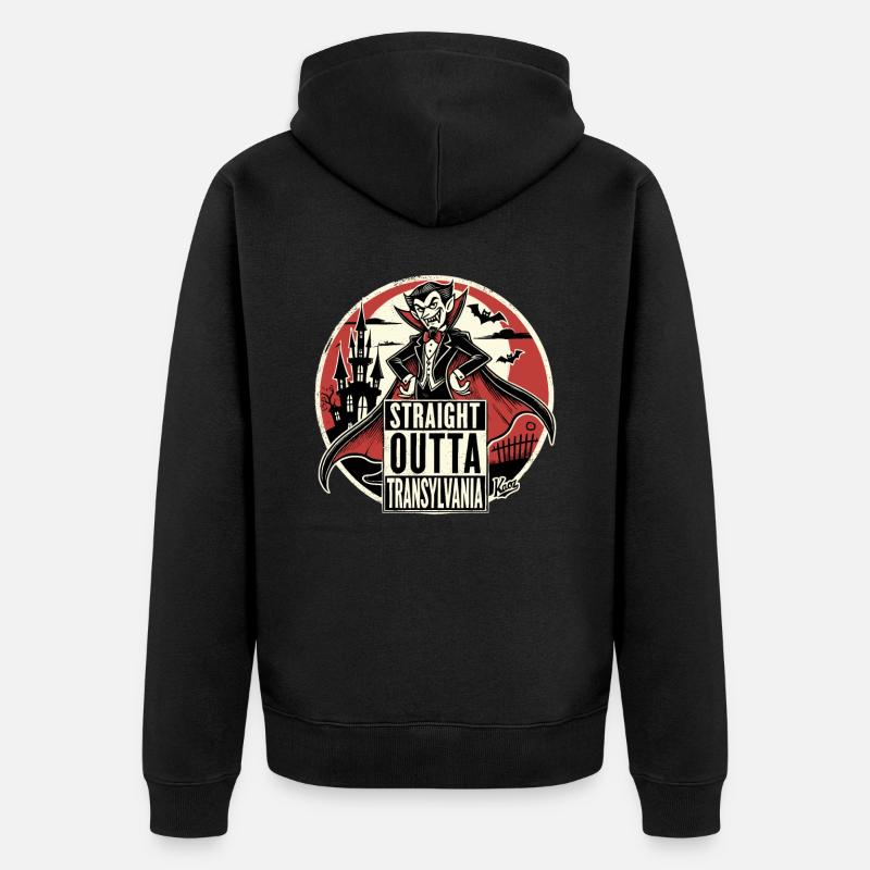 Vampire directement de Transylvanie - Veste à capuche bio Premium Unisexe - noir