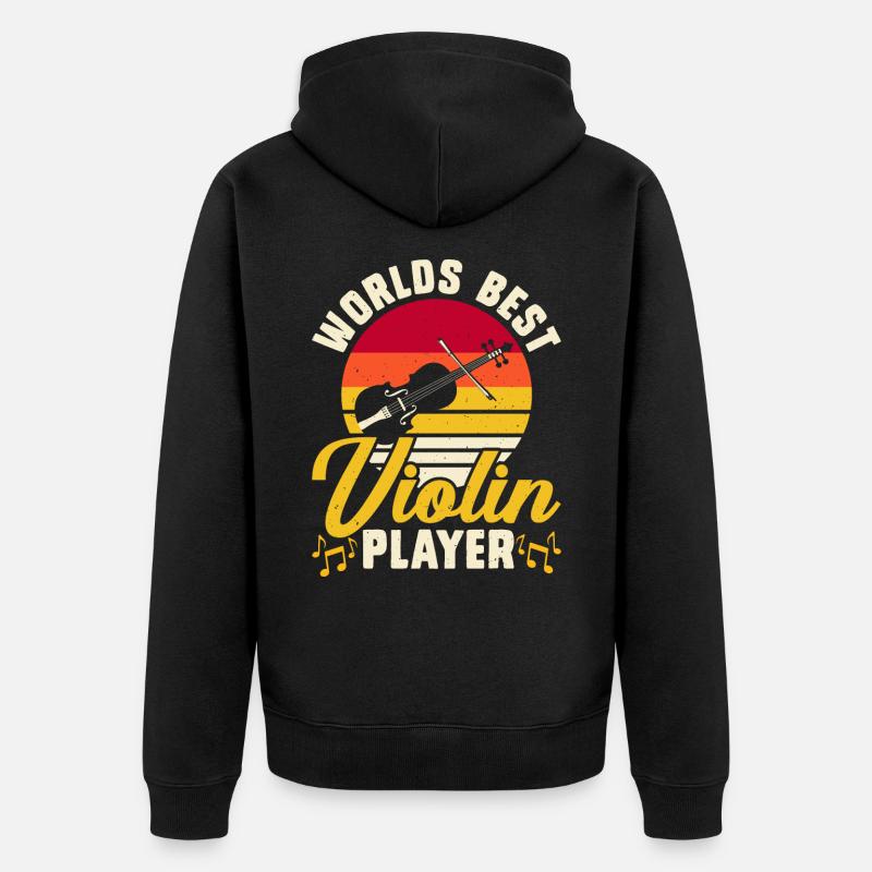 Meilleur violoniste du monde - Veste à capuche bio Premium Unisexe - noir
