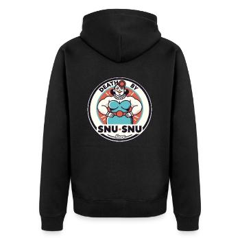 Grande femme forte, Mort par Snu Snu - Veste à capuche bio Premium Unisexe - noir - Dos - Nico (187cm)
