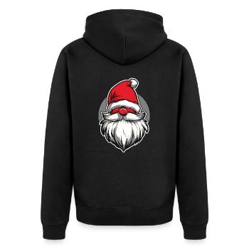 Le Père Noël en nain de jardin - Veste à capuche bio Premium Unisexe - noir - Dos - Nico (187cm)