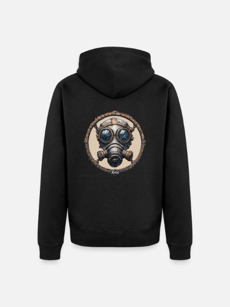 Steampunk Mask - Unisex Premium Organic Zip Hoodie - black