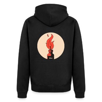 La flamme de la liberté - Veste à capuche bio Premium Unisexe - noir - Dos - Nico (187cm)