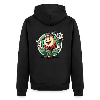 Oeuf des Alpes allemandes - Veste à capuche bio Premium Unisexe - noir - Dos - Nico (187cm)