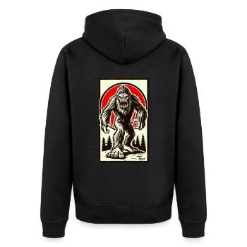 Nature en colère Bigfoot - Veste à capuche bio Premium Unisexe - noir - Dos - Nico (187cm)