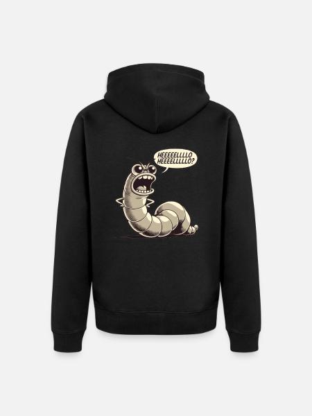 Demanding worm complains - Unisex Premium Organic Zip Hoodie - black