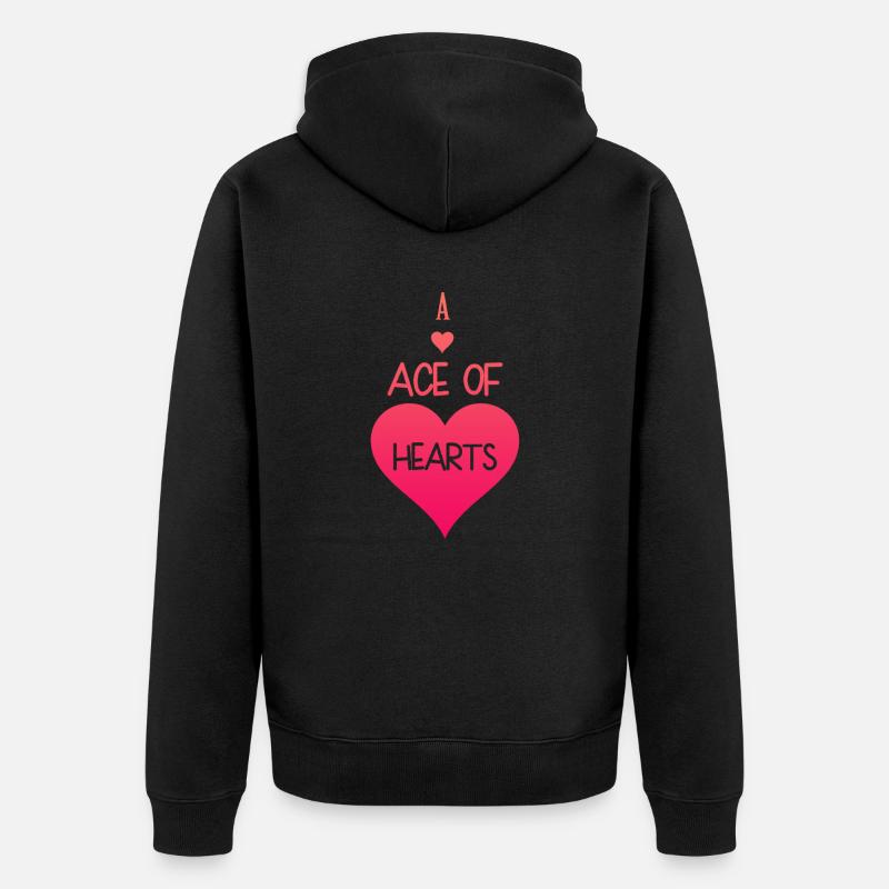 Aace De Coeurs - Veste à capuche bio Premium Unisexe - noir