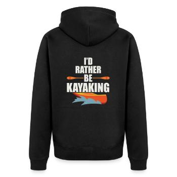 Je préfère faire du kayak - Veste à capuche bio Premium Unisexe - noir - Dos - Nico (187cm)