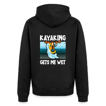 Le kayak me mouille - Veste à capuche bio Premium Unisexe - noir - Dos - Nico (187cm)