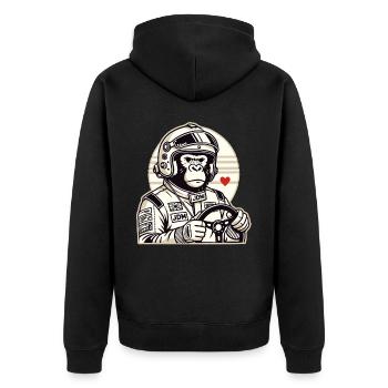 Tuner de course de voiture à plein régime JDM Racer Gorilla - Veste à capuche bio Premium Unisexe - noir - Dos - Nico (187cm)