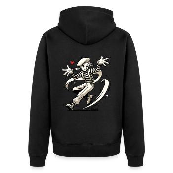French pantomime in Japan comic style - Unisex Premium Organic Zip Hoodie - black - Back - Nico (187cm)