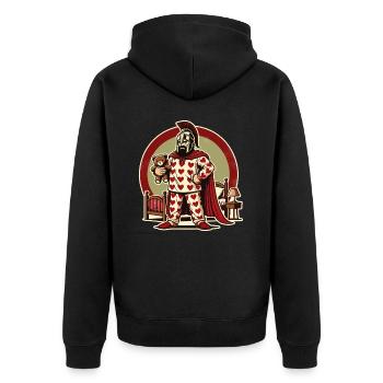 Spartiate en pyjama coeur - Veste à capuche bio Premium Unisexe - noir - Dos - Nico (187cm)