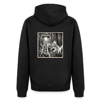 Easter, Funny Easter Bunny, Bunny Selfie Easter Party - Unisex Premium Organic Zip Hoodie - black - Back - Nico (187cm)