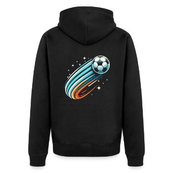 football, joueur de football, joueur de football garçon - Veste à capuche bio Premium Unisexe - noir - Dos - Nico (187cm)