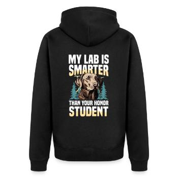 Chasse au Labrador - Veste à capuche bio Premium Unisexe - noir - Dos - Nico (187cm)
