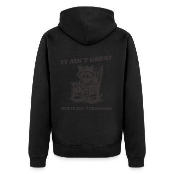 Ce n’est pas génial, mais ça reste comme ça - Veste à capuche bio Premium Unisexe - noir - Dos - Nico (187cm)