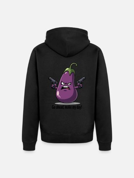 Badass Aubergine – Go Ahead, Make My Day - Ekologisk premiumluvjack unisex - svart
