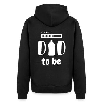Funny Dad Be Design Dad Saying - Unisex Premium Organic Zip Hoodie - black - Back - Nico (187cm)
