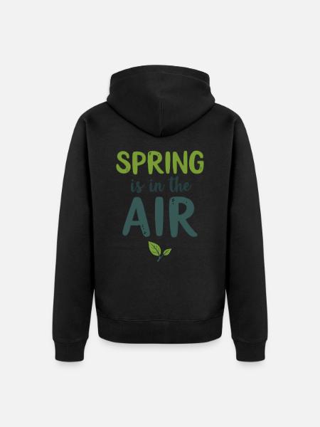 Spring is in the Air - Unisex Premium Organic Zip Hoodie - black