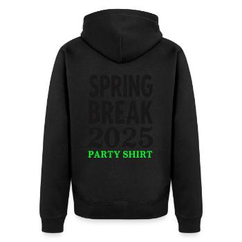 Spring Break 2025 Party Shirt - Unisex Premium Organic Zip Hoodie - black - Back - Nico (187cm)