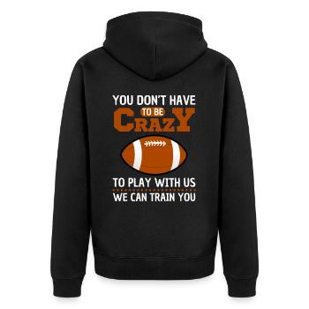 Drôle de dictons de football Design - Veste à capuche bio Premium Unisexe - noir - Dos - Nico (187cm)