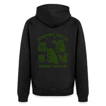hibou Love Support Veille de nuit locale - Veste à capuche bio Premium Unisexe - noir - Dos - Nico (187cm)