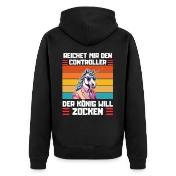 Dicton du jeu Gamer Design Gamer - Veste à capuche bio Premium Unisexe - noir - Dos - Nico (187cm)
