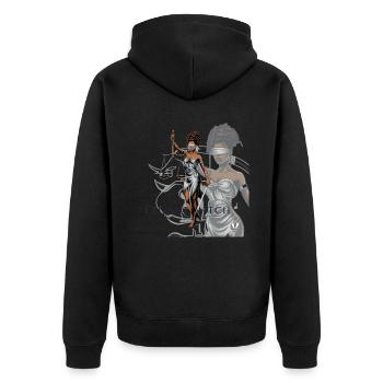 Sorcière élégante avec des écailles et une épée - - Veste à capuche bio Premium Unisexe - noir - Dos - Nico (187cm)